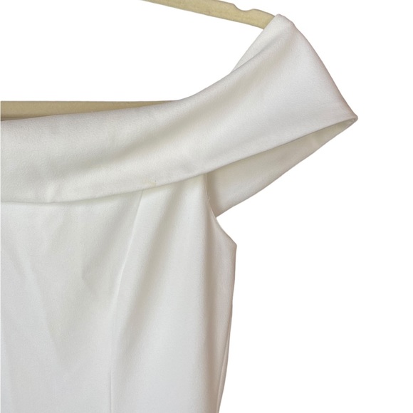 Lulus White Aveline Off The Shoulder Maxi Wedding Dress Dress Women’s Size Small - Picture 4 of 11